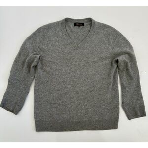 Quince Sweater Womens L Large Gray 100% Cashmere Crewneck Soft Luxury Grey